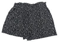 Čierno-biele bodkovaná é paper bag kraťasy H&M
