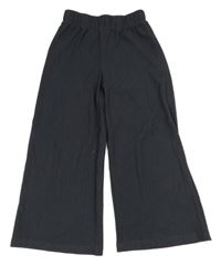 Tmavosivé strukturované culottes nohavice Yigga