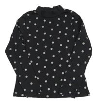Černo-stříbrný puntíkatý rolák H&M