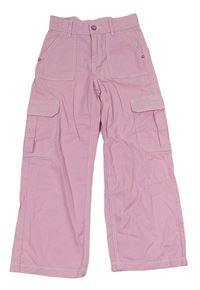 Růžové wide leg cargo rifle Kids