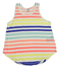Bielo-farebný pruhovaný top H&M
