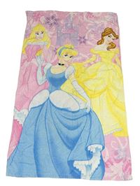 Ružovo-žlto-modrá froté osuška s Disney princeznami Disney