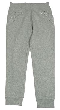 Sivé melírované tepláky s cvokmi  H&M
