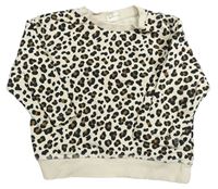Béžová mikina s leopardím vzorom H&M