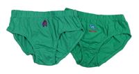 2x zelené slipy - s příšerkou + s dinosaurom Primark