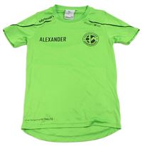 Zelené športové funkčné tričko s potlačou Uhlsport