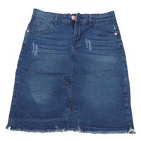 Tmavomodrá riflová sukně s prošoupáním Y.F.K.