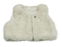 Smotanová kožušinová podšitá vesta H&M