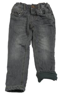 Tmavosivé teplákové thermo skinny rifle