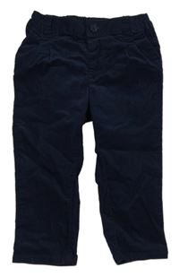 Tmavomodré manšestrové kalhoty Benetton