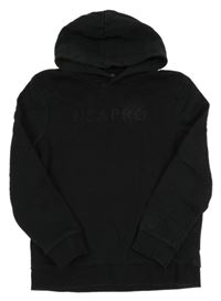 Černá mikina s nápisem a kapucí USA pro