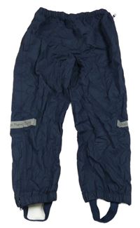 Tmavomodré šušťákové nepromokavé nohavice Jojo Maman Bébé