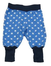 Modré ľahké tepláky s hviezdami Hema