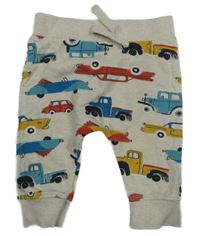 Béžové melírované tepláky s autami Nutmeg