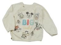 Krémový propínací svetr s Disney postavami