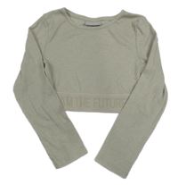 Svetlosivé rebrované crop tričko Matalan