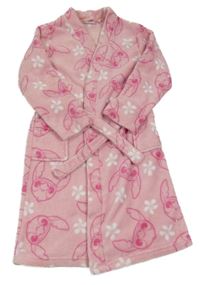 Růžový chlupatý župan se Stitchem Disney