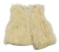 Béžová kožušinová podšitá vesta BPC