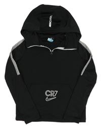 Černá sportovní funkční mikina s kapucí - Cristiano Ronaldo Nike