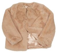 Růžová kožešinová podšitá bunda Matalan