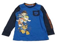 Safírovo-tmavomodré triko s Paw Patrol a kapsou C&A
