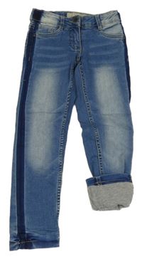 Modré podšité rifle s pruhom Pocopiano