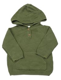 Khaki svetr s kapucí F&F