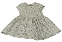 Sivé melírované bavlnené šaty s králikmi F&F