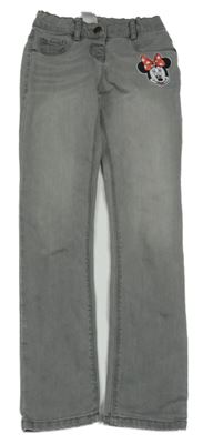 Šedé skinny rifle s Minnie C&A