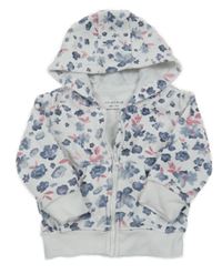 Biela kvetovaná prepínaci mikina s kapucňou Primark