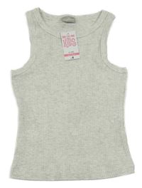 Nové - Svetlosivý melírovaný rebrovaný crop top Matalan