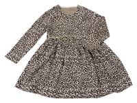 Béžovo-hnedé šaty s leopardím vzorom Dunnes