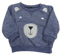 Tmavomodrá melírovaná mikina s ňufáčikom  V by Very