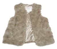 Svetlobéžová kožušinová podšitá vesta M&S