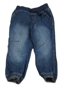 Tmavomodré cuff rifle s úpletovým pasom C&A