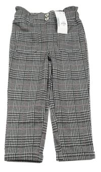 Nové - černo-šedé vzorované tregíny Primark