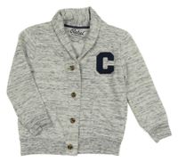 Sivá melírovaná prepínaci mikina s písmenem Rebel