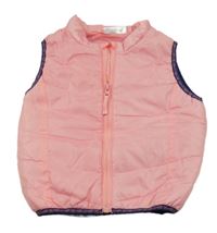 Ružová šušťáková lehce zateplená vesta Ergee