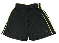 Černo-neonové sportovní kraťasy 