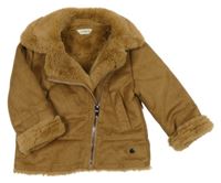 Hnědý semišový zateplený křivák F&F