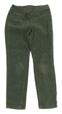 Khaki elastické manšestráky H&M