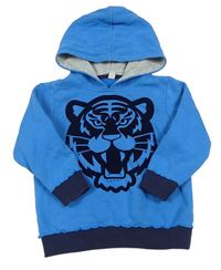 Modrá mikina s kapucňou a tigrom Esprit