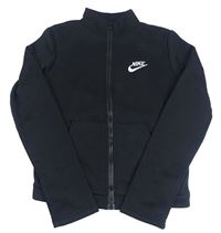 Černá propínací crop mikina Nike