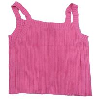 Ružový rebrovaný úpletový crop top River Island