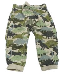 Bílo-khaki tepláky s diny M&S