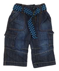 Tmavomodré cargo rifle s opaskom Cherokee