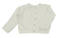 Biely rebrovaný prepínaci sveter Nutmeg