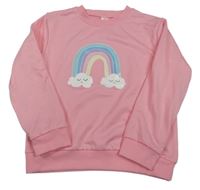 Ružová mikina s dúhou Shein