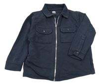 Tmavomodrá prepínaci mikina s golierikom F&F