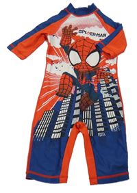 Červeno-tmavomodro-bílý UV overal se Spidermanem George